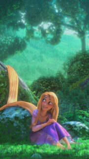 Rapunzel in Enchanted Forest Mobile Wallpaper