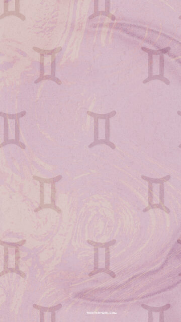 Gemini Zodiac Sign Celestial Aesthetic Pink Marble Mobile Wallpaper