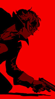 Joker Silhouette Persona 5 Minimalist Mobile Wallpaper