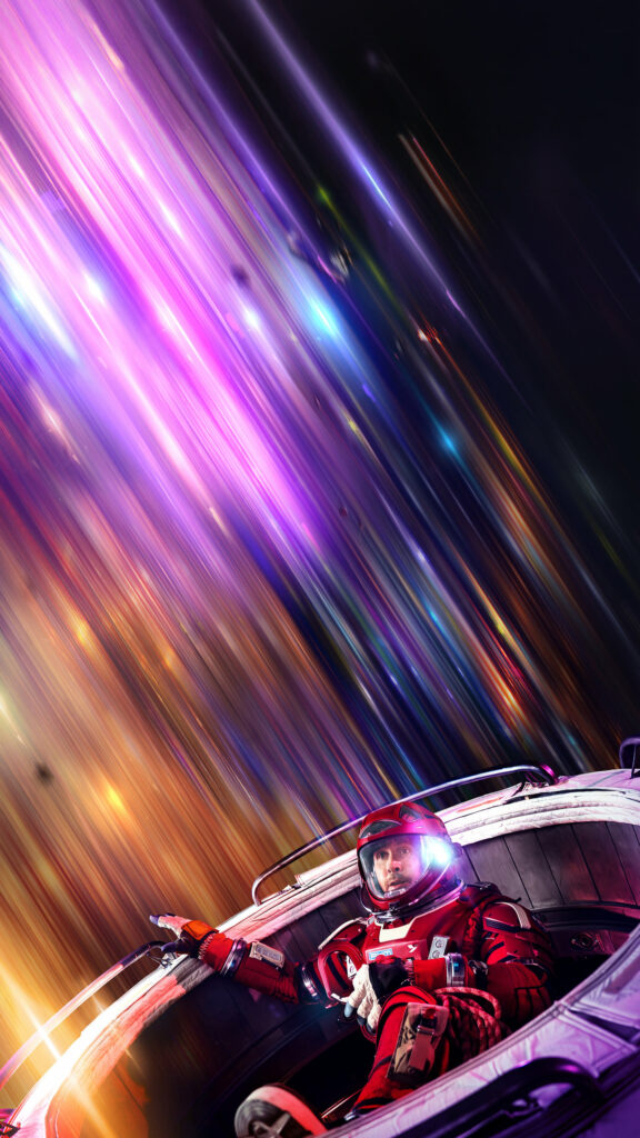 Astronaut in Hyperspace Travel Mobile Wallpaper