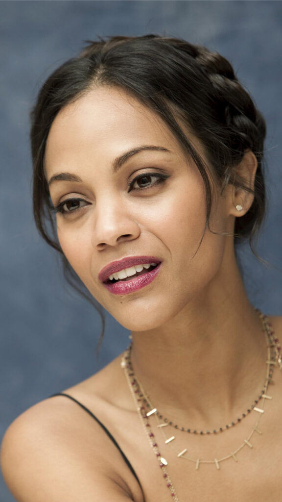 Zoe Saldaña Portrait High-Resolution Mobile Wallpaper