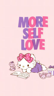 Cute Hello Kitty More Self Love Manifestation Vision Board Wallpaper