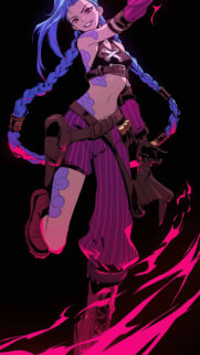 Jinx League of Legends Dynamic Action Mobile Wallpaper