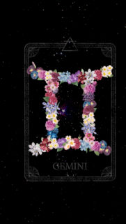 Floral Gemini Zodiac Sign Aesthetic for Your Phone Wallpaper