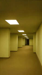 Liminal Space Yellow Hallway Aesthetic Mobile Wallpaper