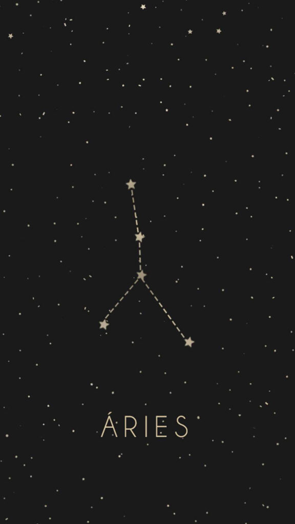 Aries Constellation Aesthetic Design for Spiritual Zodiac Wallpaper