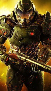 Doom Slayer Green Tactical Armor Mobile Wallpaper