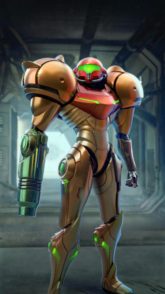 Samus Aran Varia Suit Power Armor Mobile Wallpaper