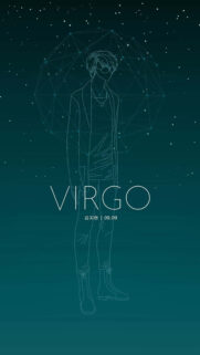 Minimalist Virgo Zodiac Constellation Aesthetic Art Phone Wallpaper