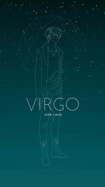 Minimalist Virgo Zodiac Constellation Aesthetic Art Phone Wallpaper