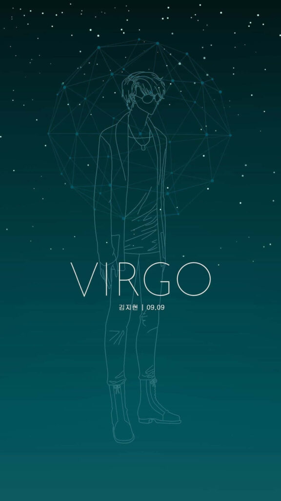 Minimalist Virgo Zodiac Constellation Aesthetic Art Phone Wallpaper