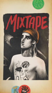 Grungy Illustrative Mixtape Character Mobile Wallpaper