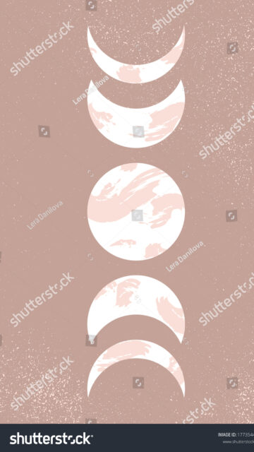 Minimalist Moon Phase Spiritual Aesthetic Energy Phone Wallpaper