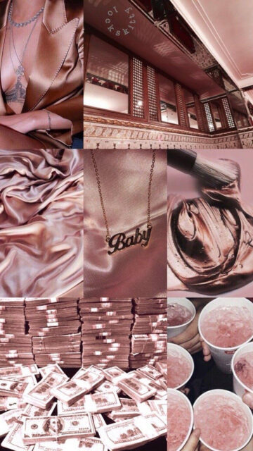 Luxury Lifestyle Aesthetic Vision Board and Manifestation Wallpaper