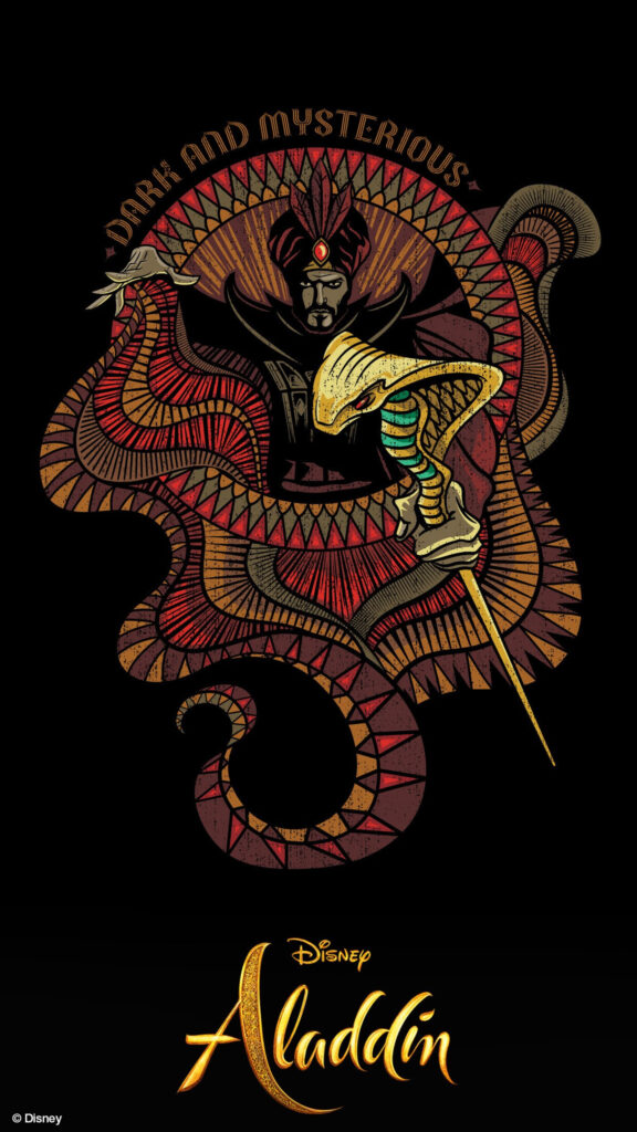 Jafar Dark and Mysterious Aladdin Mobile Wallpaper