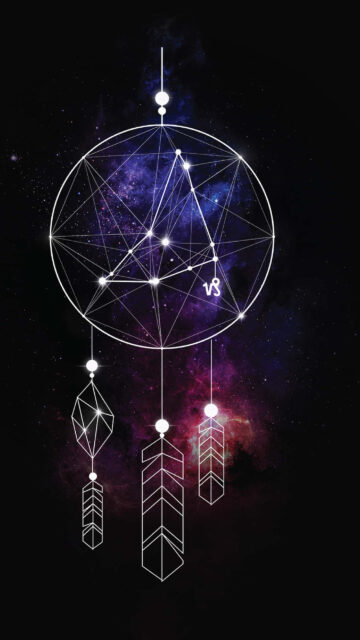 Capricorn Zodiac Constellation Sacred Geometry Cosmic Phone Wallpaper