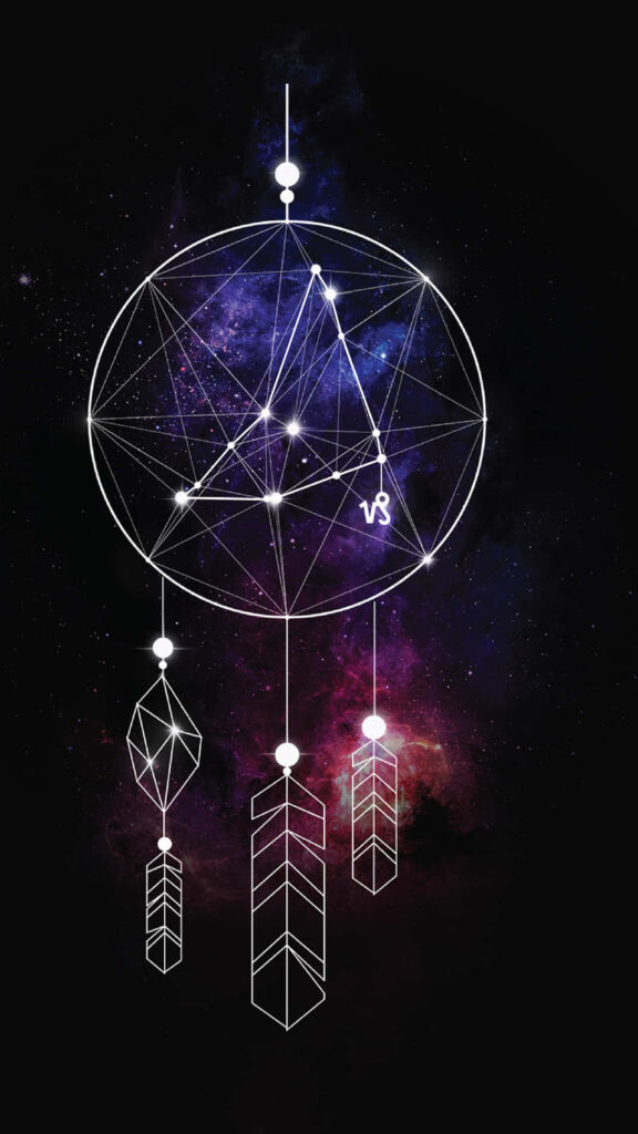 Capricorn Zodiac Constellation Sacred Geometry Cosmic Phone Wallpaper