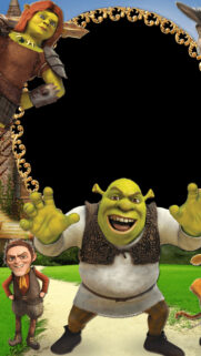 Shrek and Friends Themed Frame Mobile Wallpaper