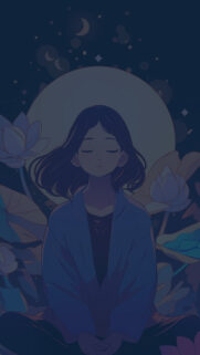 Serene Moon Meditation and Spiritual Energy Aesthetic Wallpaper