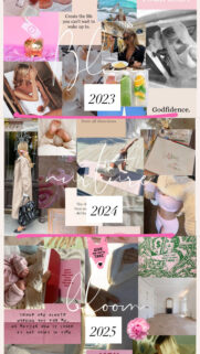 Aesthetic Vision Board and Manifestation Collage Wallpaper