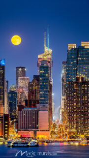 Full Moon Spiritual Energy Manifestation Cityscape Wallpaper