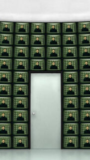 Neo Matrix Television Wall Minimalist Mobile Wallpaper