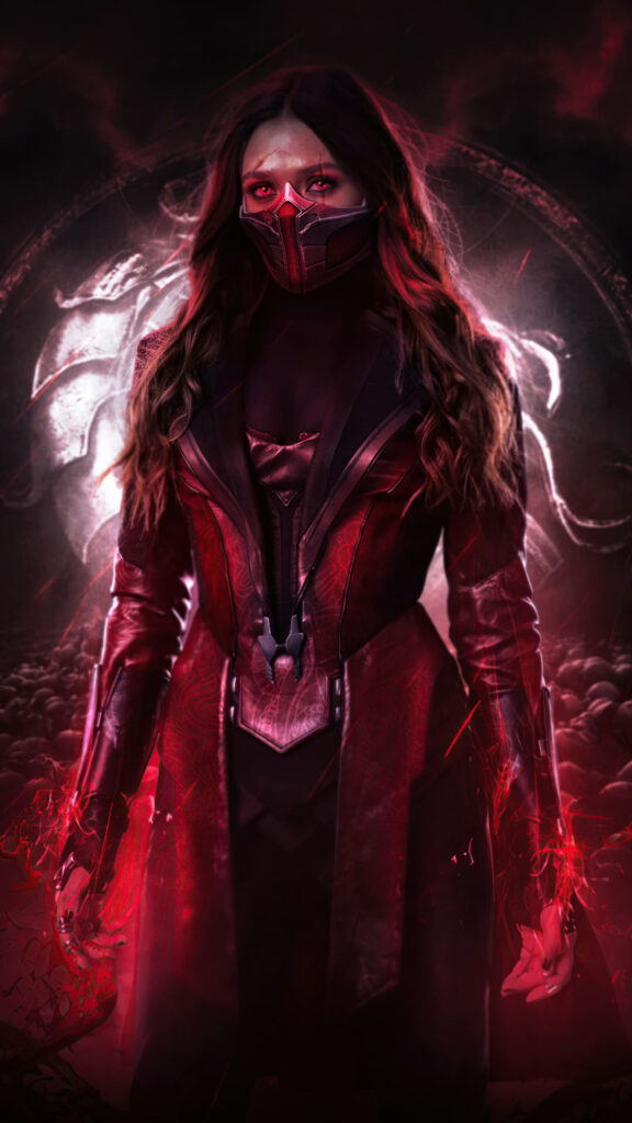 Scarlet Witch Mortal Kombat Mashup Mobile Wallpaper
