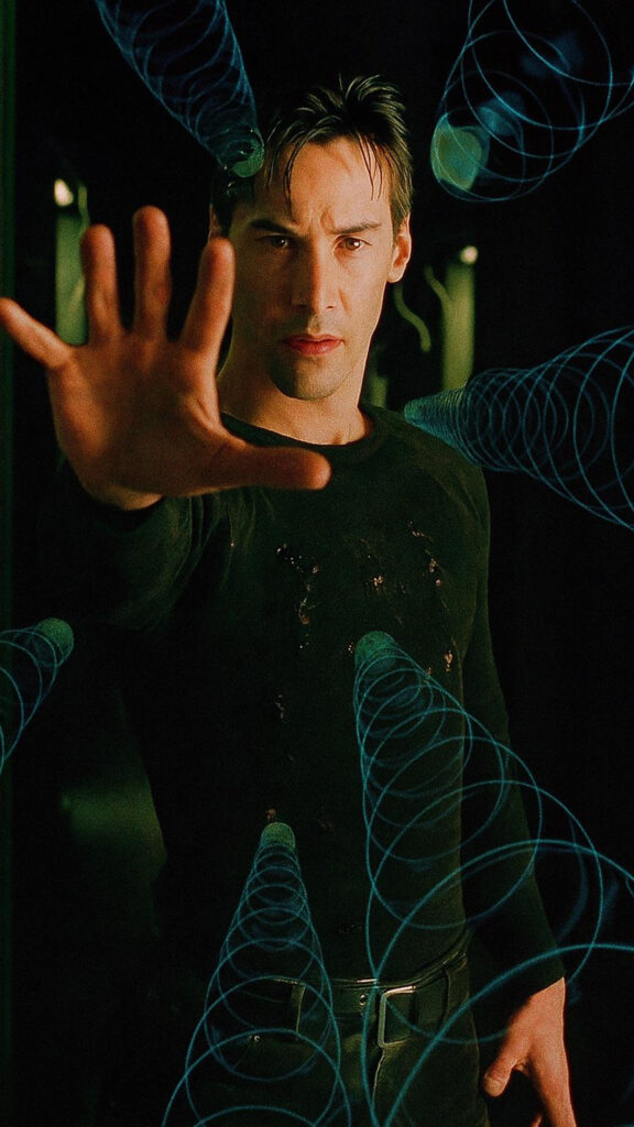 Neo Stopping Bullets From The Matrix 4K Mobile Wallpaper