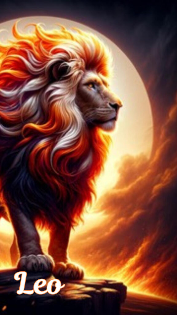 Fiery Leo Zodiac Sign Symbolism and Strength Golden Aesthetic Wallpaper