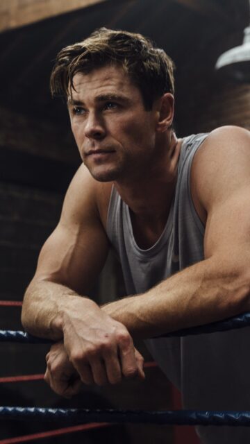 Chris Hemsworth Athletic Portrait Mobile Wallpaper