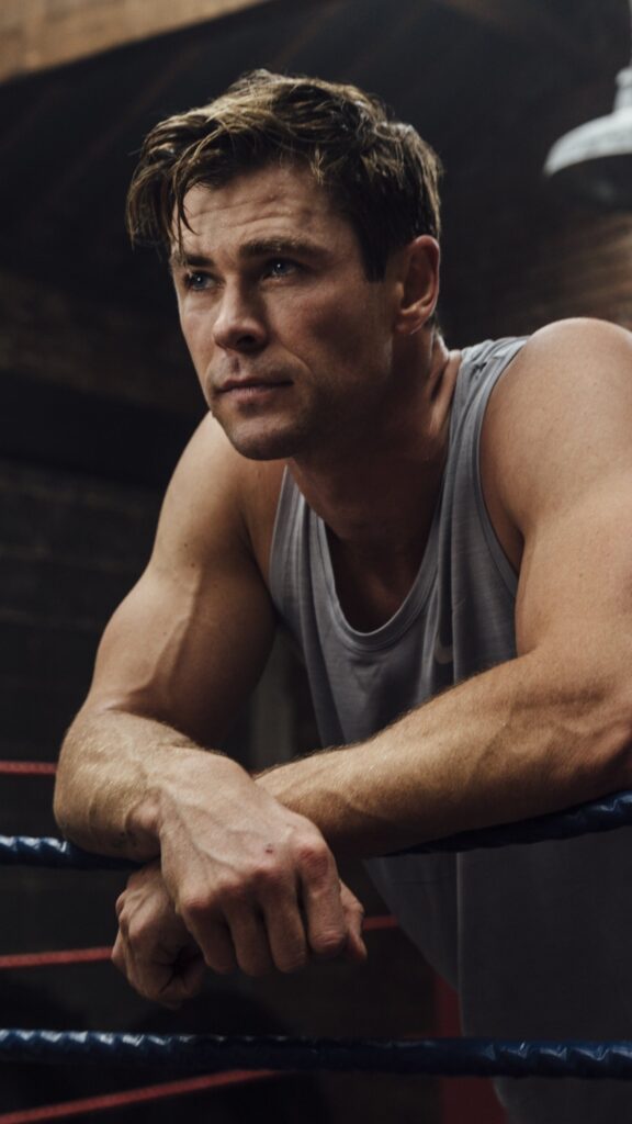 Chris Hemsworth Athletic Portrait Mobile Wallpaper