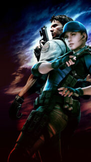 Chris Redfield and Jill Valentine Resident Evil Mobile Wallpaper