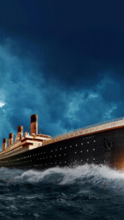 RMS Titanic Sailing at Sea Mobile Wallpaper