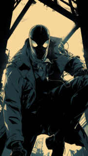 Dark Spider-Man Noir Detective Style Mobile Wallpaper