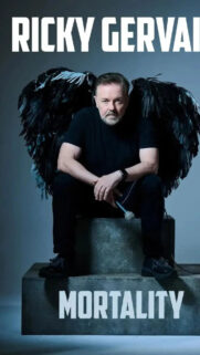 Ricky Gervais Mortality Black Angel Wings Mobile Wallpaper