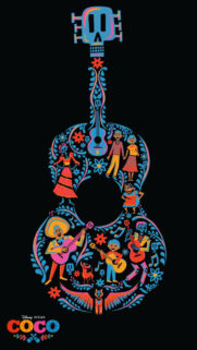 Disney Pixar Coco Inspired Stylized Guitar Mobile Wallpaper