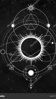 Sacred Geometry Moon Cycle Spiritual Energy and Celestial Manifestation Wallpaper