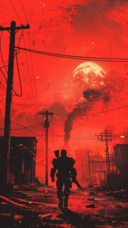 Post-Apocalyptic Soldier Wasteland Mobile Wallpaper