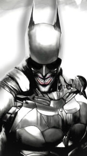 Batman Joker Fusion Monochrome Digital Art Mobile Wallpaper