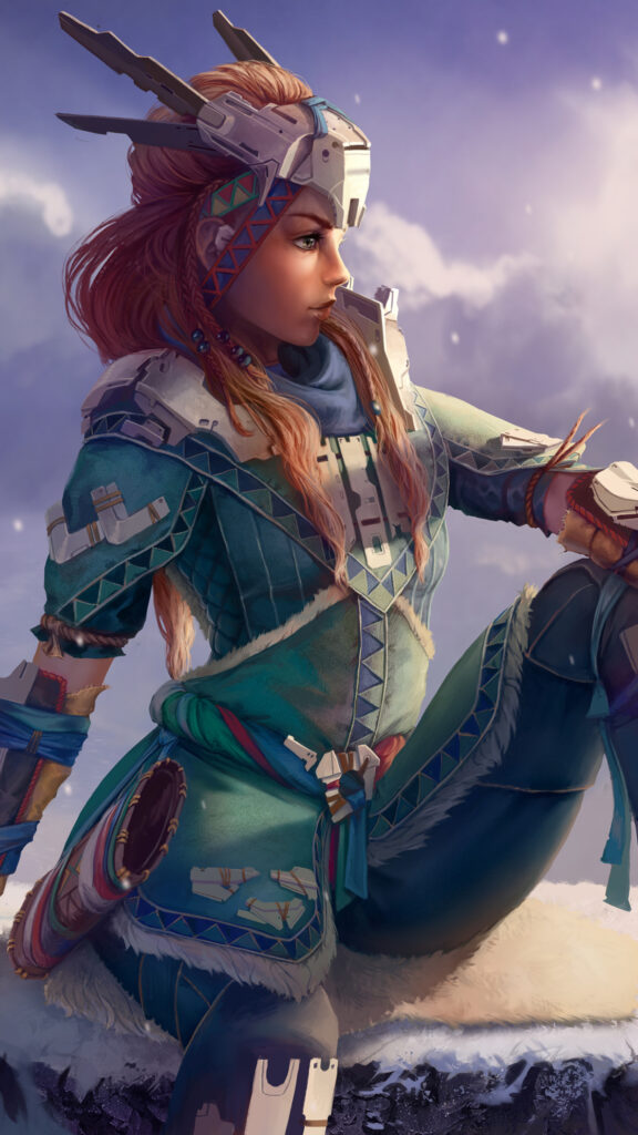 Aloy Portrait From Horizon Zero Dawn Mobile Wallpaper