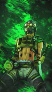 Octane Apex Legends Green Neon Style Mobile Wallpaper