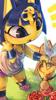 Ankha Animal Crossing Digital Art Phone Wallpaper