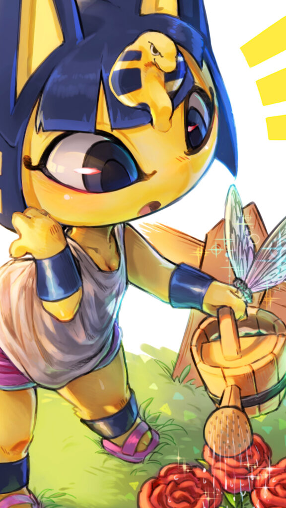 Ankha Animal Crossing Digital Art Phone Wallpaper