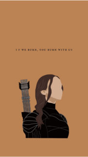 Minimalist Katniss Everdeen The Hunger Games Mobile Wallpaper