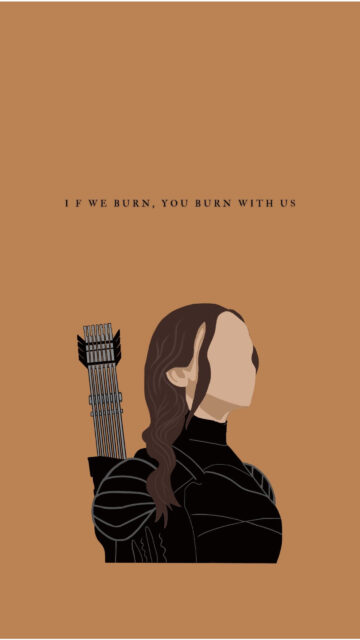 Minimalist Katniss Everdeen The Hunger Games Mobile Wallpaper