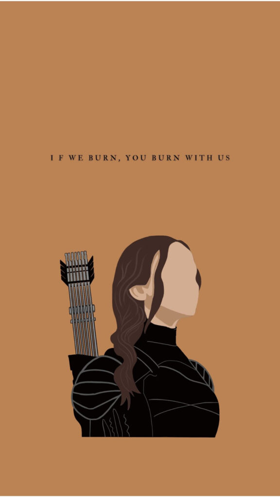 Minimalist Katniss Everdeen The Hunger Games Mobile Wallpaper