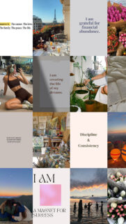 Aesthetic Vision Board and Manifestation Collage for Daily Inspiration Wallpaper