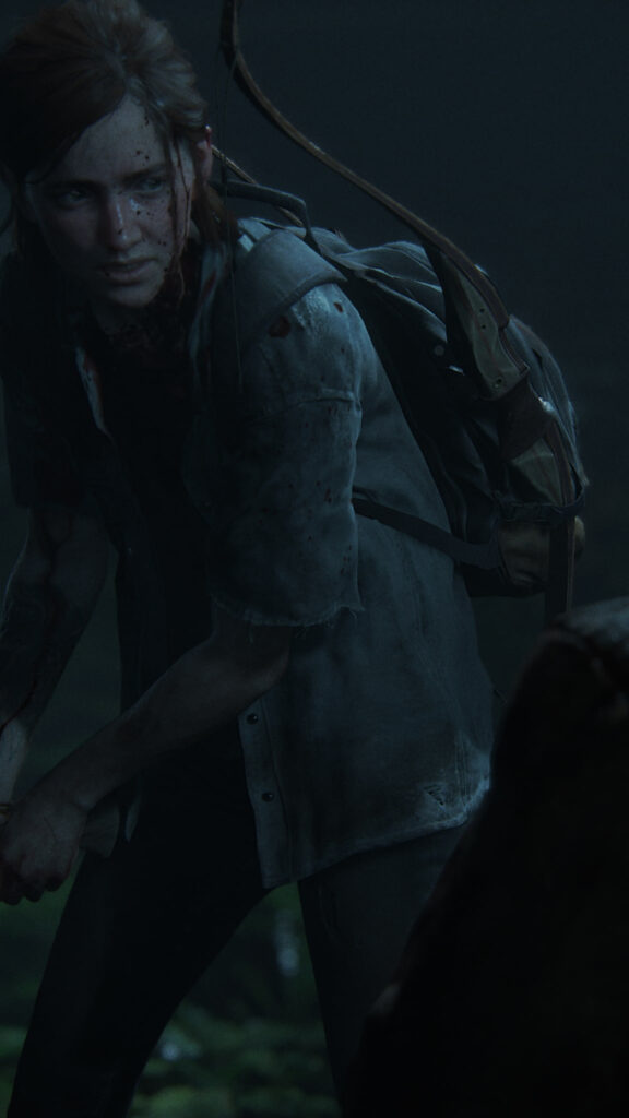 Ellie Williams Combat Stance 4K Mobile Wallpaper