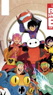 Big Hero 6 Team Animated Style Mobile Wallpaper