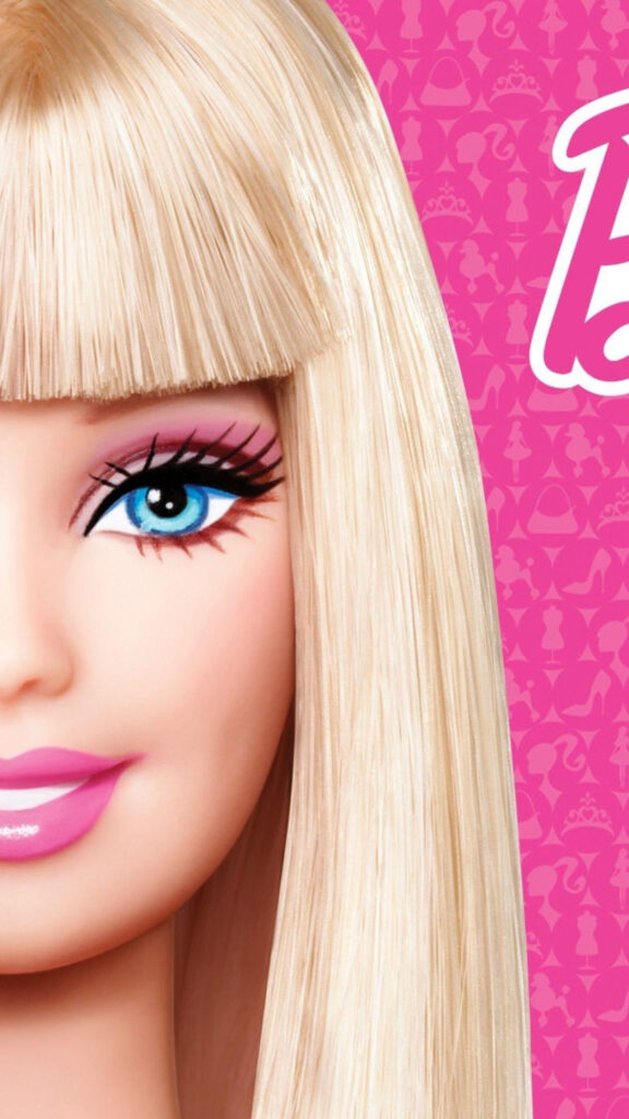 Close-up Portrait of a Blonde Fashion Doll Mobile Wallpaper